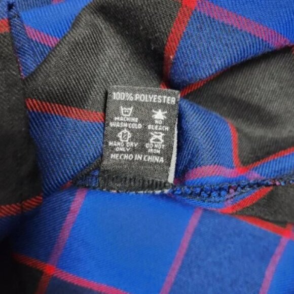 Dixxon Mens Voorhees Flannel Shirt LT Large Tall Blue Red Plaid Friday the 13th - Picture 9 of 9